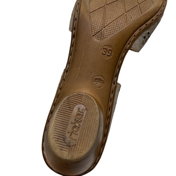 Rieker Antistress Mirjam Mary Jane Leather Gray Boho Comfort Shoes Size 39 / 8 - Picture 9 of 9